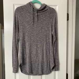 Gray high neck pullover